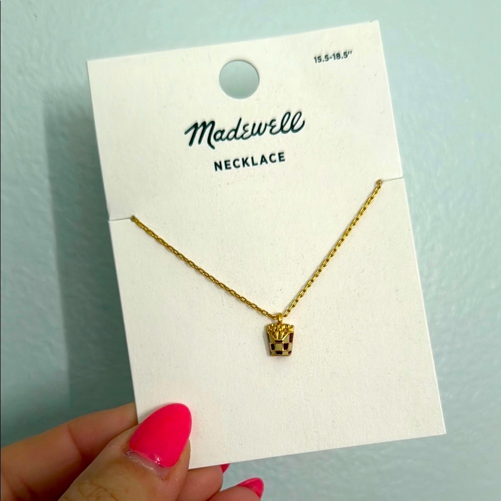 Madewell Gold French fry Charm Necklace